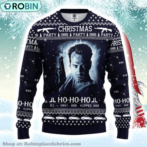 Die Hard Christmas Party 1988 Ugly Christmas Sweater