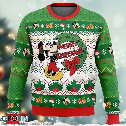 Disney Mickey Mouse Cartoon Christmas Ugly Sweater 3D Printed