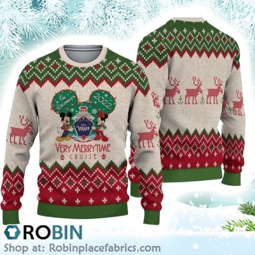 Disney Very Merrytime Cruise Christmas Ugly Sweater 3D Printed