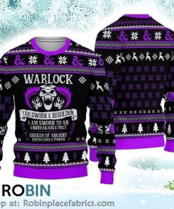 Dnd Classes Warlock Christmas Ugly Sweater 3D Printed Christmas