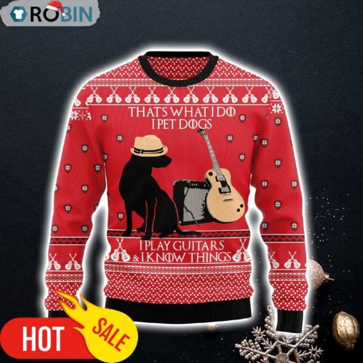 Dog Guitar Christmas Ugly Christmas Sweater