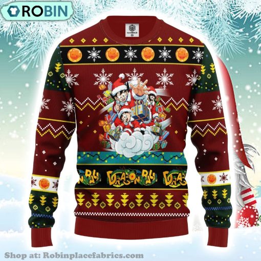 Dragon Ball Anime Merry Xmas Ugly Christmas Sweater