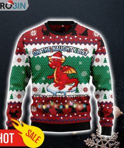 Dragon Christmas List Ugly Christmas Sweater
