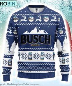 Drink Lover Merry Xmas Gifts Busch Beer Ugly Christmas Sweater 3d