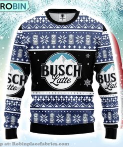 Drink Lover Merry Xmas Gifts Busch Latte Ugly Christmas Sweater