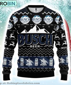 Drink Lover Merry Xmas Gifts Busch Light Beer Ugly Christmas Sweater