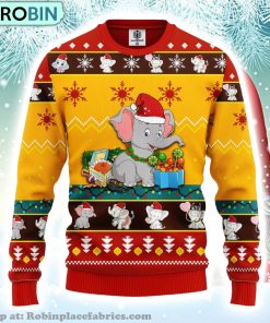 Dumbo The Flying Elephant Merry Xmas Gift Ugly Christmas Sweater