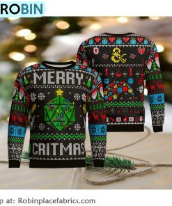 Dungeons And Dragons Merry Critmas Christmas Gift Christmas Ugly Sweater 3D Printed