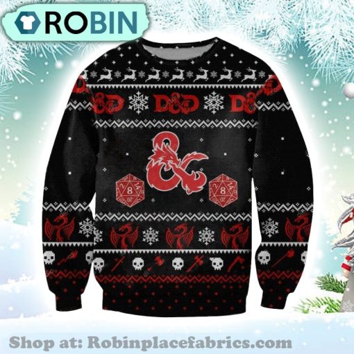 Dungeons And Dragons Ugly Christmas Sweater