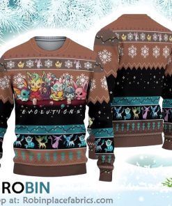 Eevengers Pkm Christmas Ugly Sweater 3D Printed