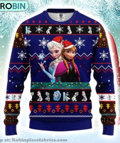 Elsa And Anna Princess Frozen Disney Tree Ugly Christmas Sweater
