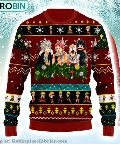 Fairy Tail Anime Christmas 2 Fairy Tail Anime Gift Fan Christmas Ugly Sweater