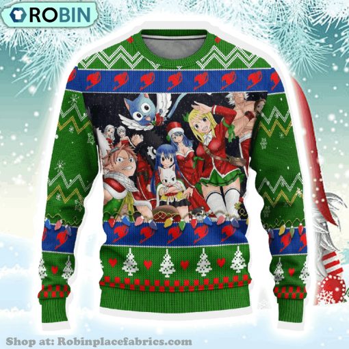 Fairy Tail Anime Christmas 6 Fairy Tail Anime Gift Fan Christmas Ugly Sweater