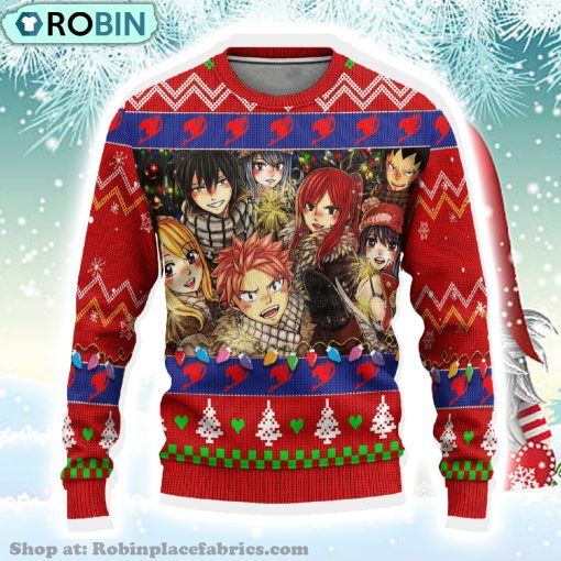 Fairy Tail Anime Christmas 8 Fairy Tail Anime Gift Fan Christmas Ugly Sweater