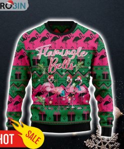 Flamingle Bells Ugly Christmas Sweater Flamingle Bells Ugly Christmas Sweater