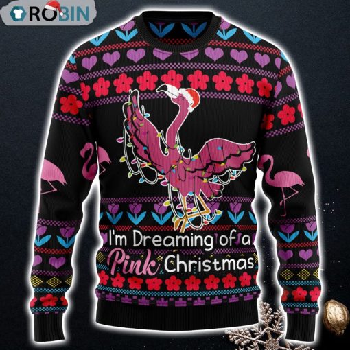 Flamingo Pink Christmas Ugly Christmas Sweater
