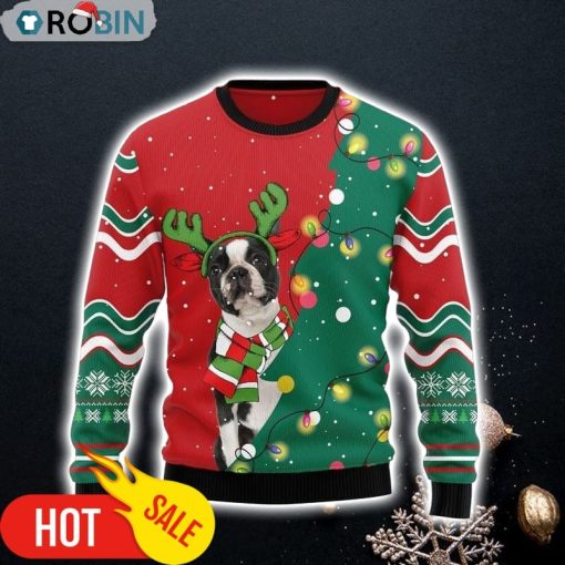For Dog Lovers Boston Terrier With Santa Hat Awesome Gift For Christmas