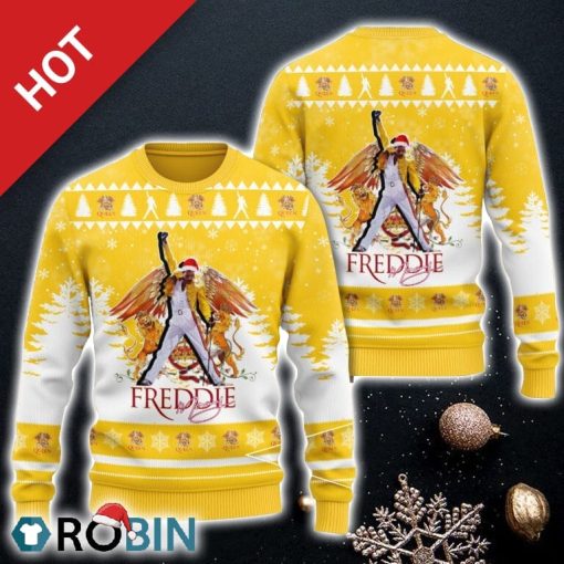 Freddie Mercury Ugly Sweater Yellow Version1 Christmas For Men And Women Gift