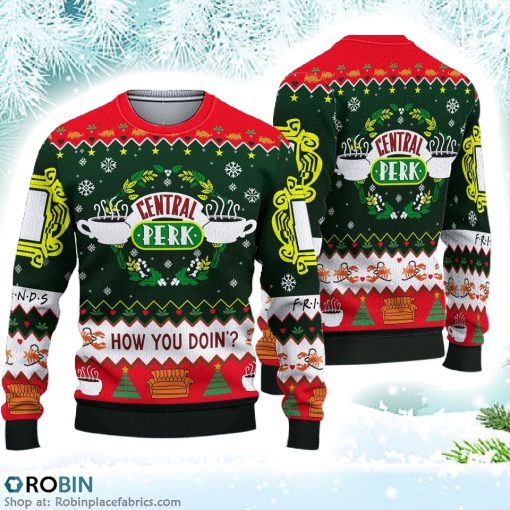 Friends Tv Show Ugly Knitted Christmas Ugly Sweater 3D Printed