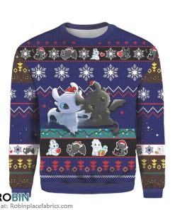 Funny Dragon Couple Christmas Ugly Sweater 3D Printed