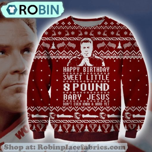 Funny Happy Birthday Jesus Ugly Christmas Sweater