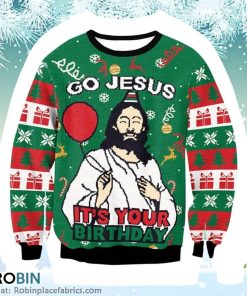 Funny Jesus Merry Christmas Ugly Sweater 3D Printed