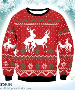 Funny Merry Christmas Funny Festive Frenzy Christmas Ugly Sweater 3D Printed
