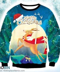 Funny Merry Christmas Holiday Xmas Humor Unleashed Christmas Ugly Sweater 3D Printed