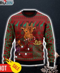 Giraffe Scarves Ugly Christmas Sweater