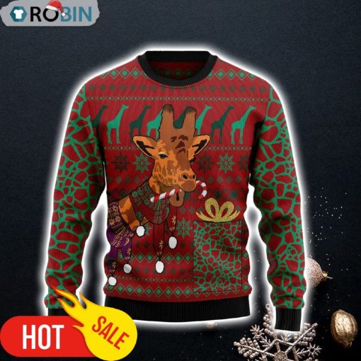 Giraffe Scarves Ugly Christmas Sweater