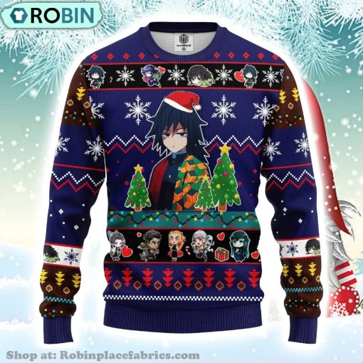 Giyu Tomioka Christmas Demon Slayer Anime Ugly Christmas Sweater