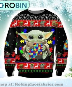 Gmotis Autism Baby Yoda Christmas Christmas Ugly Sweater
