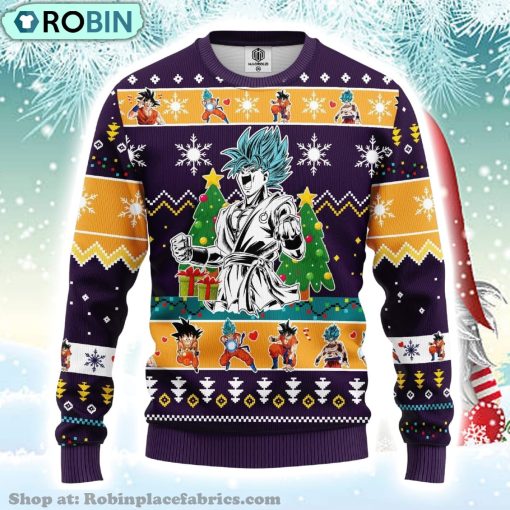 Goku Blue Dragon Ball Anime Ugly Christmas Sweater