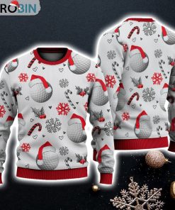 Golf Christmas Pattern Sweater Christmas Knitted Print Sweatshirt Golf Christmas Pattern Sweater Christmas Knitted Print Sweatshirt