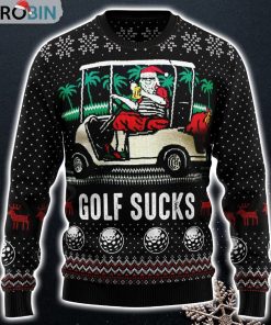 Golf Sucks Ugly Christmas Sweater Golf Sucks Ugly Christmas Sweater