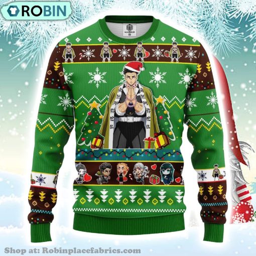Gyomei Himejima Demon Slayer Anime Ugly Christmas Sweater