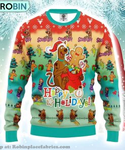 Happy Holiday Scooby Doo Cartoon Merry Xmas Gift Ugly Christmas Sweater