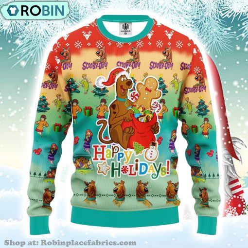 Happy Holiday Scooby Doo Cartoon Merry Xmas Gift Ugly Christmas Sweater