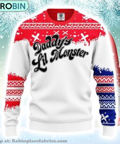 Harley Quinn Suicide Squad Daddy Lil Monster Ugly Christmas Sweater