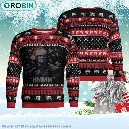Henry Cavill The Witcher Hmm  Henry Cavill The Witcher Hmm Ugly Christmas Sweater