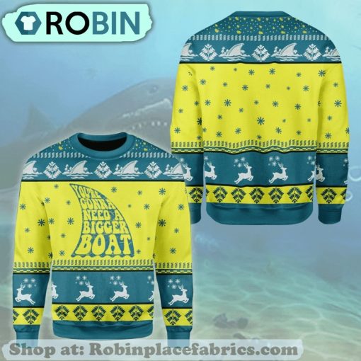 Horror Shark You’re Gonna Need A Bigger Boat Christmas Ugly Christmas Sweater