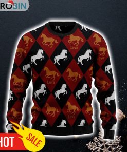 Horse Love Ugly Christmas Sweater