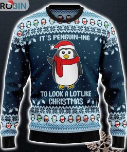 It’s Penguin-Ing Christmas Ugly Christmas Sweater It’s Penguin-Ing Christmas Ugly Christmas Sweater