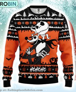 Jack And Zero Nightmare Before Christmas Ugly Christmas Sweater 3d