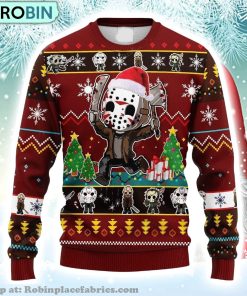 Jason Friday The 13th Christmas Ugly Sweater Jason Friday The 13th Christmas Sweate