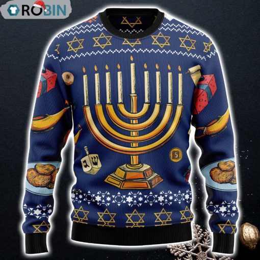 Jewish Hanukkah Funny Sweaters Ugly Christmas Sweater