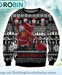 Joker All I Want For Christmas Is Chaos Christmas Christmas Ugly Sweater