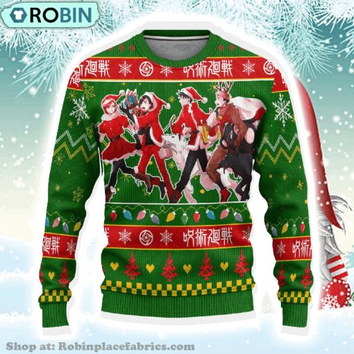 Jujutsu Kaisen Anime Christmas 14 Jujutsu Kaisen Anime Gift Fan Christmas Ugly Sweater