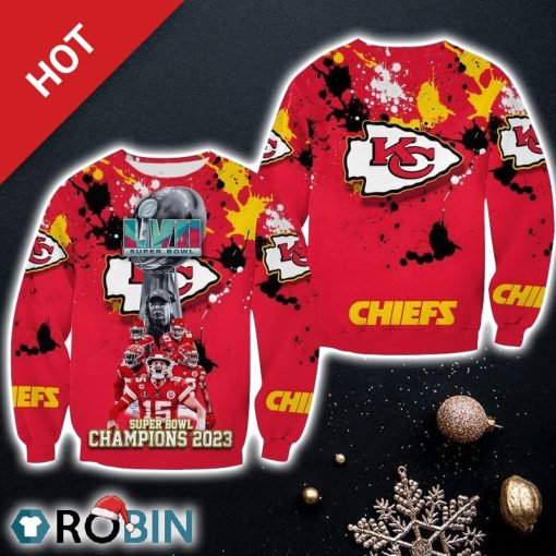 Kansas City Chiefs Team Super Bowl Lvii Unisex Christmas Ugly Sweater Sweatshirt