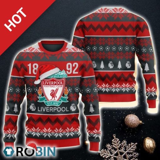Liverpool Ugly Sweater Christmas Black For Men And Women Gift